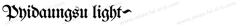Pyidaungsu light字体转换